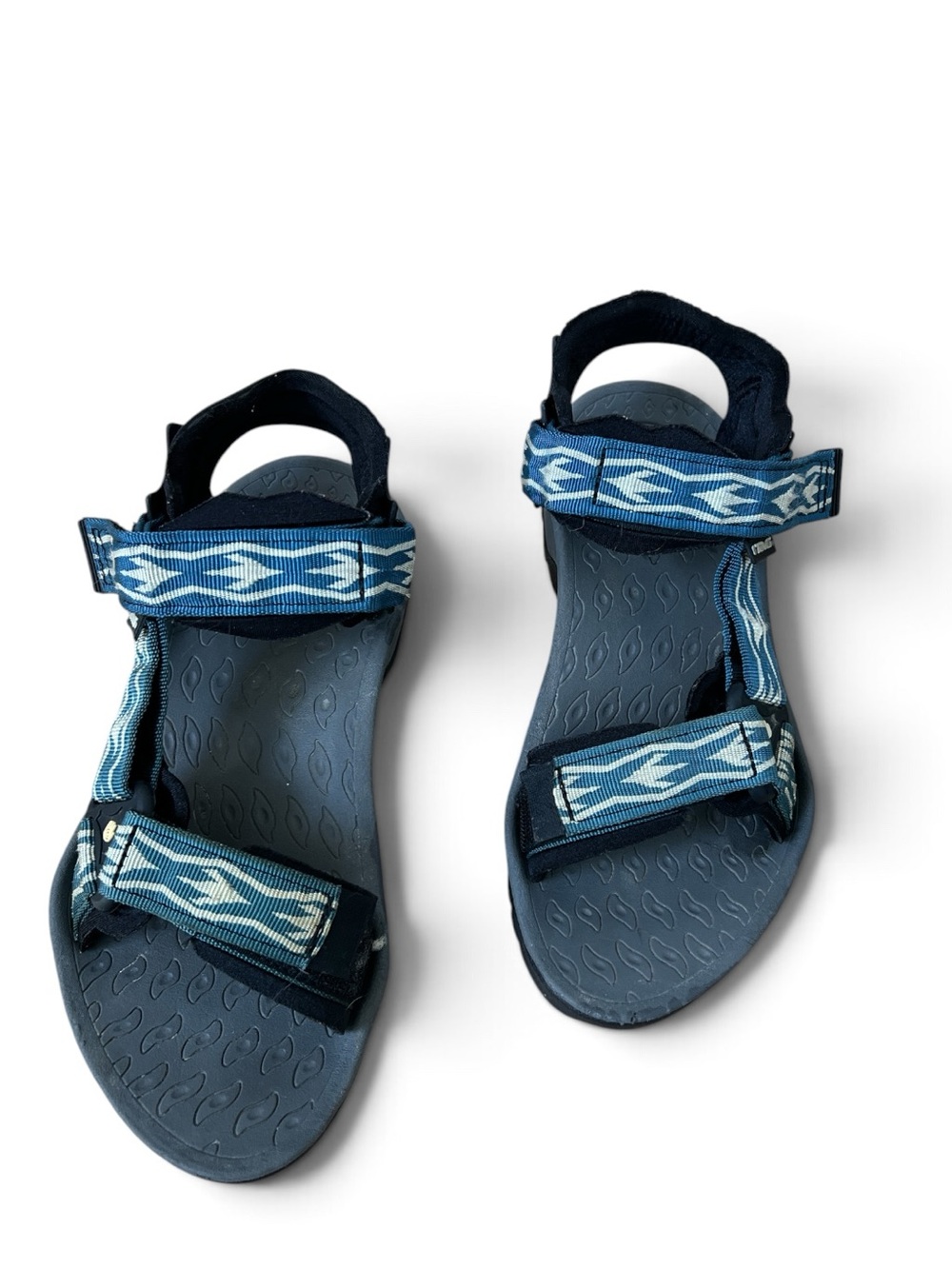 Teva Blue Geometric Adjustable Sport Hiking Sandals Women’s Size 9